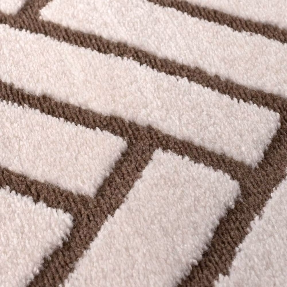 THE RUGS Loft Herringbone Soft Pile Area Rug in Taupe, W/D/H: 120 x 170 cm – 3