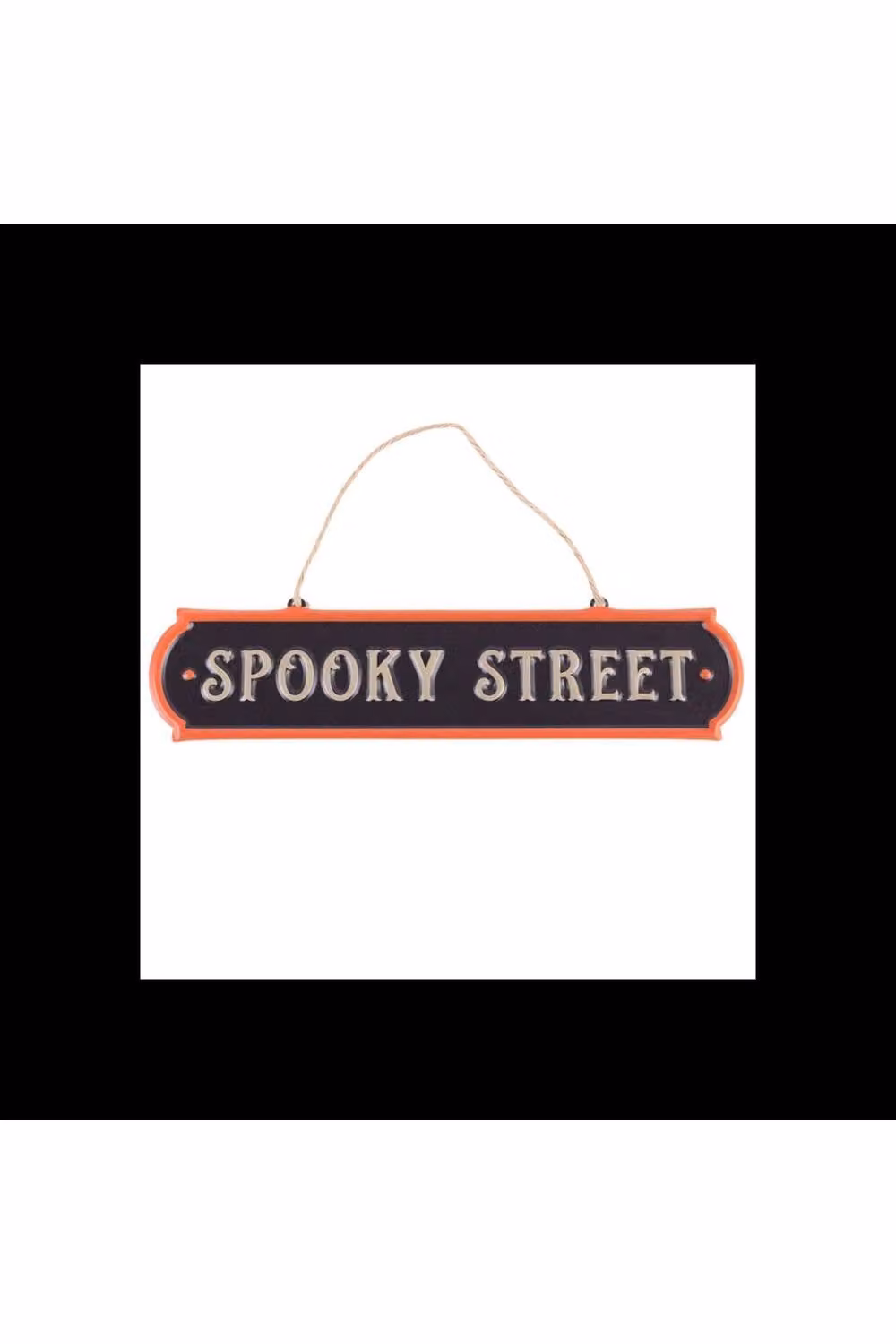 KDMD Spooky Street Hanging Metal Halloween Wall Plaque in Black – 2