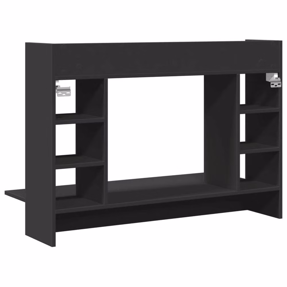 Berkfield Home Modern Wall-Mounted Writing Desk in Black, W/D/H: 105 x 48 x 75 cm – 4
