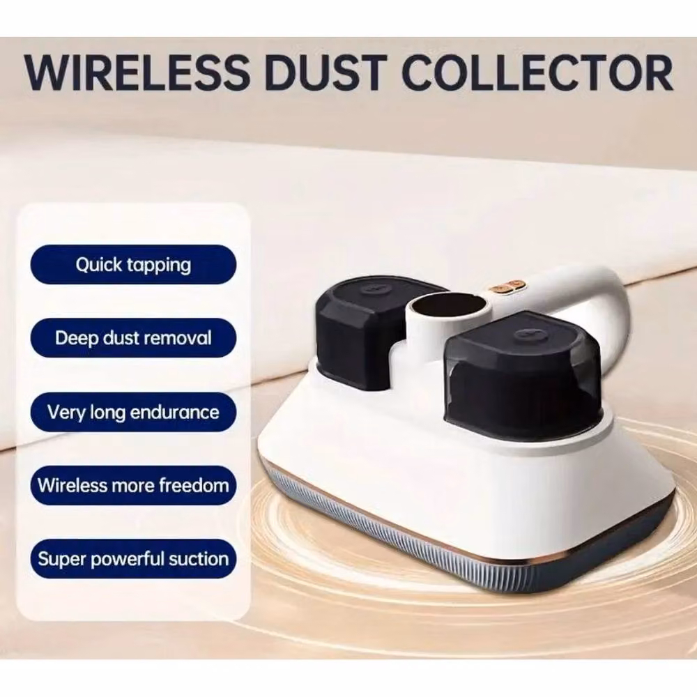 Kelvenix Handheld Mite Remover Mattress Vacuum Cleaner with UV-C Light and Tapping Vibration, White – 4