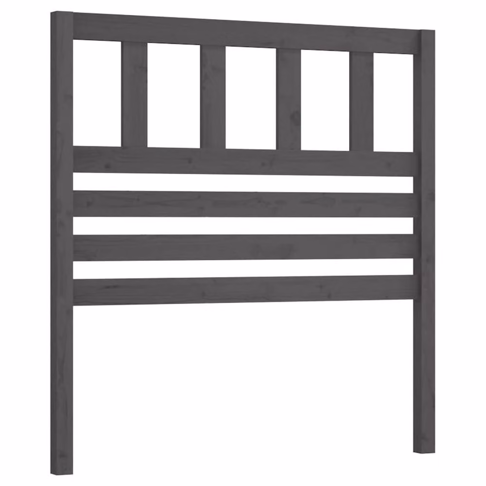 Berkfield Home Beautiful Bed Headboard in Grey Solid Pine Wood, W/D/H: 96 x 4 x 100 cm – 3