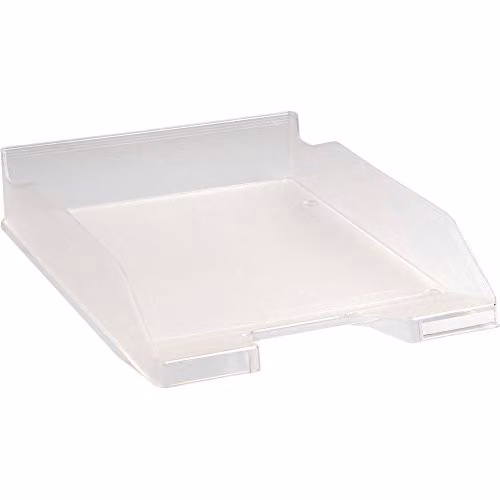 Exacompta Combo Midi Letter Tray in Transparent Plastic, W: 25.5 cm, D: 34.7 cm, H: 6.5 cm