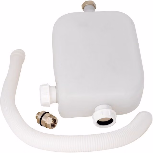 Balterley Bathroom Deck Shower Kit in Chrome and White, W/D/H: 40 x 30 x 9 cm