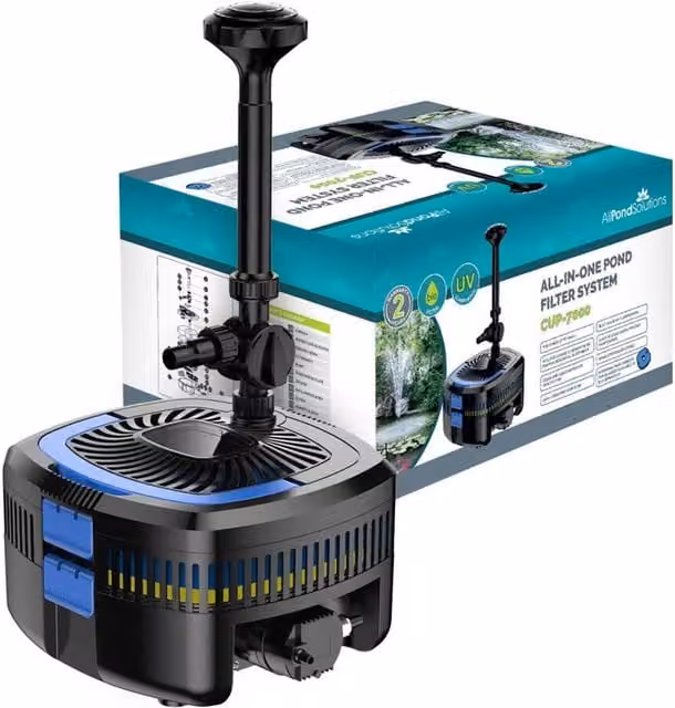 AllPondSolutions CUP-7000 All In One Pond Pump Filter with UV, 5200L, Black