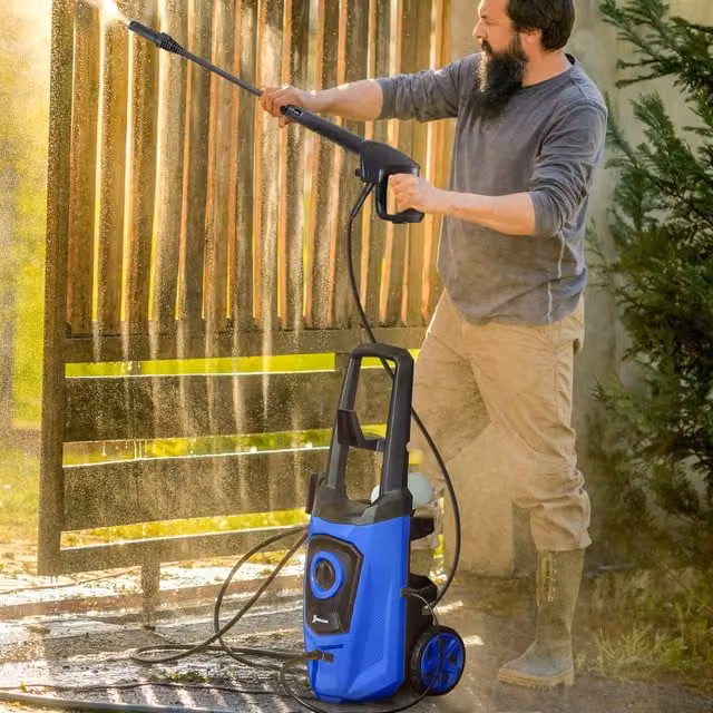 DURHAND Portable Power Washer 1800W, 150 Bar, 510 L/h in Blue