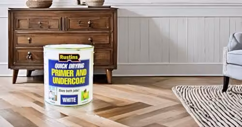 Rustins WHPU500 Quick Dry Primer Undercoat, White, 500ml – 2