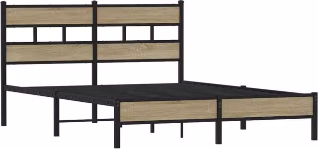 Berkfield Home Elegant Bed Frame in Sonoma Oak with Drawers, W/D/H: 190 x 140 x 91.5 cm