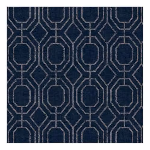 Superfresco Easy Luxe Geo Navy Blue Geometric Abstract Art Deco Wallpaper – 1