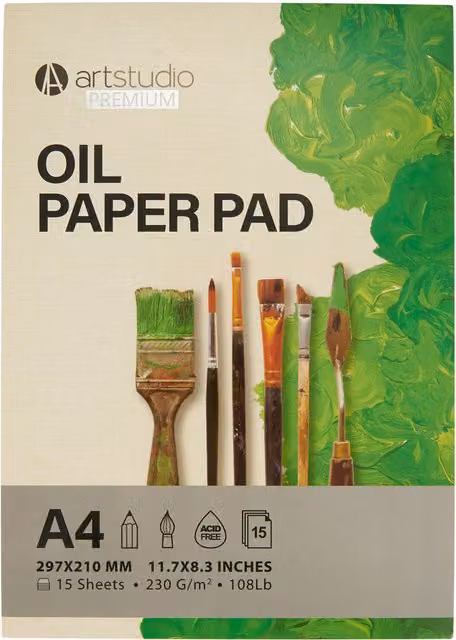 Art Studio Multicolour Oil Paper Pad, A4