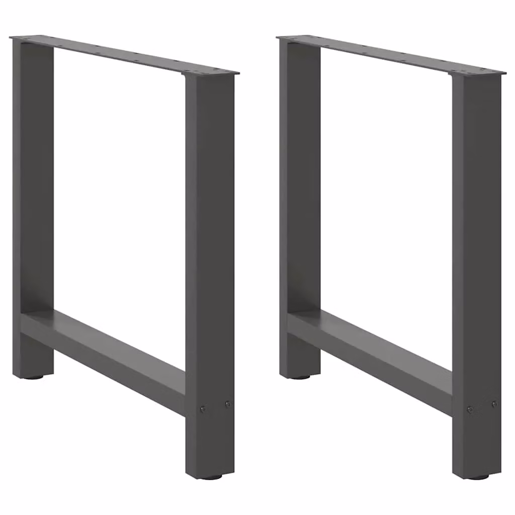 Berkfield Home Steel Coffee Table Legs in Anthracite Black, 2 pcs, H: 70-72.5 cm – 2