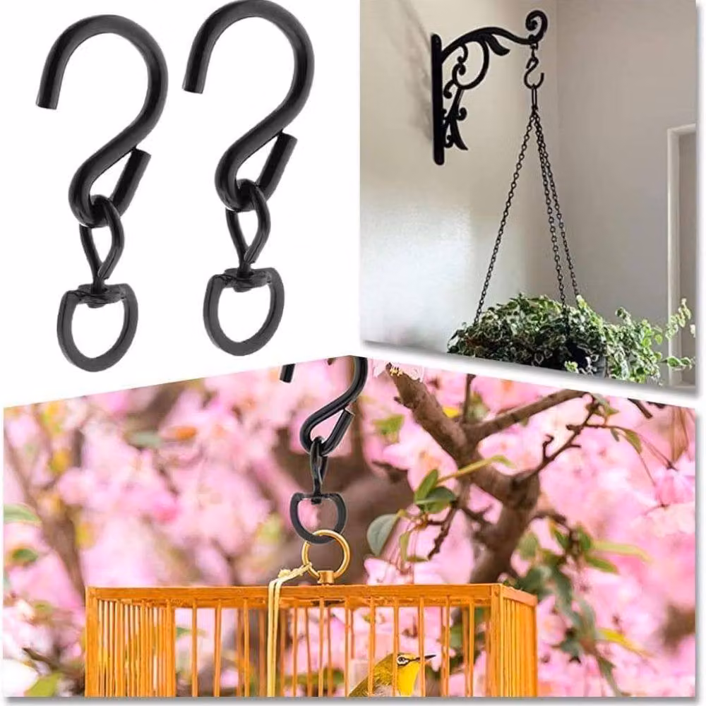 Marco Paul 2-Piece Garden Swivel Hooks in Black – 3