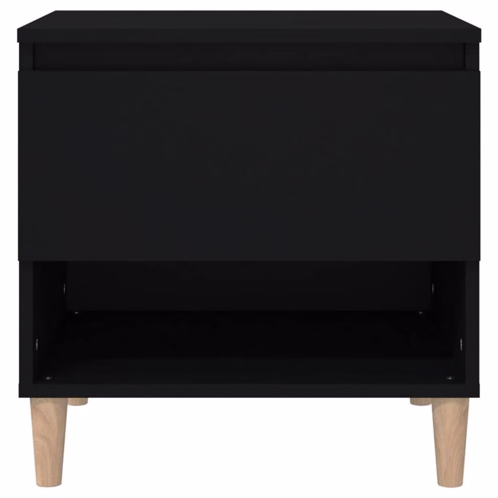 Berkfield Home Elegant Bedside Tables, 2 Piece Set in Black, W/D/H: 50 x 46 x 50 cm – 3
