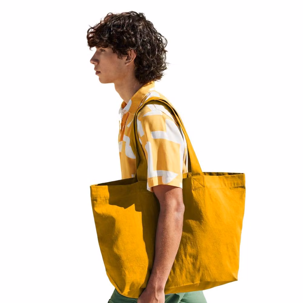 Westford Mill EarthAware Twill Shopper Bag in Yellow W/H/D: 37.0 x 44.0 x 16.0 cm – 2