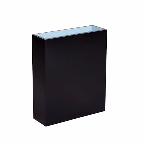 Primrose Black Tall Trough Style Zinc Planter with Plastic Insert, H: 90 cm – 1