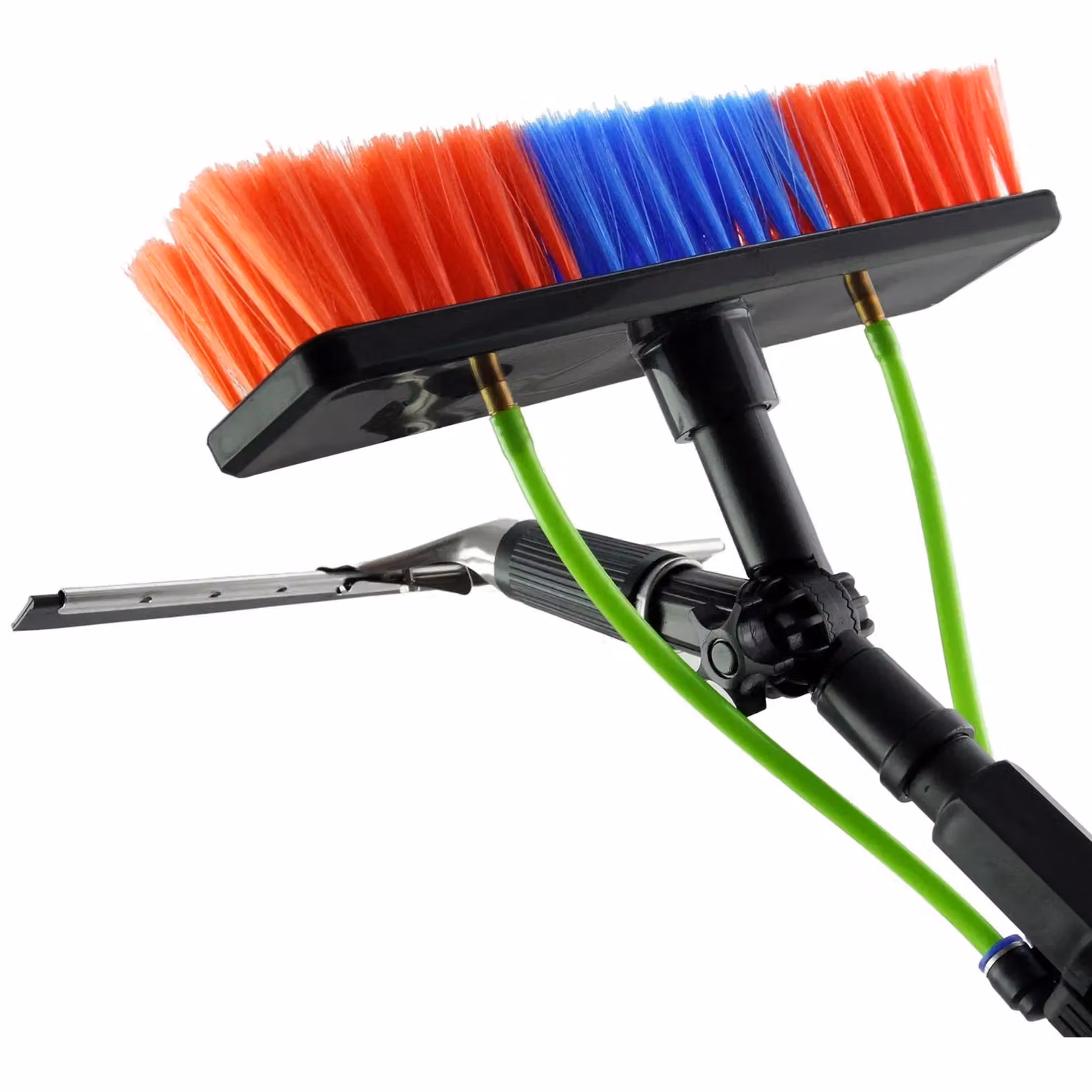 Monstershop Water Fed Window Cleaning Pole with Telescopic Handle and Squeegee in Black and Red – 3