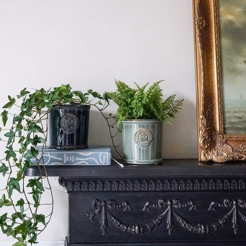 Ivyline Kew Reactive Glaze Sage Plant Pot in Green, H18 x D19 cm – 3