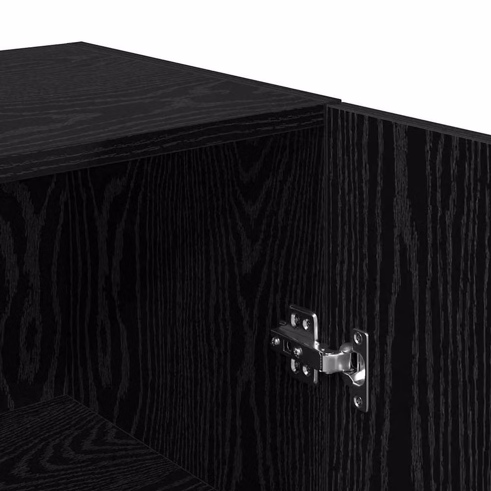 Berkfield Home 4-Piece TV Cabinet in Black Oak, W/D/H: 60 x 30.5 x 30 cm – 4