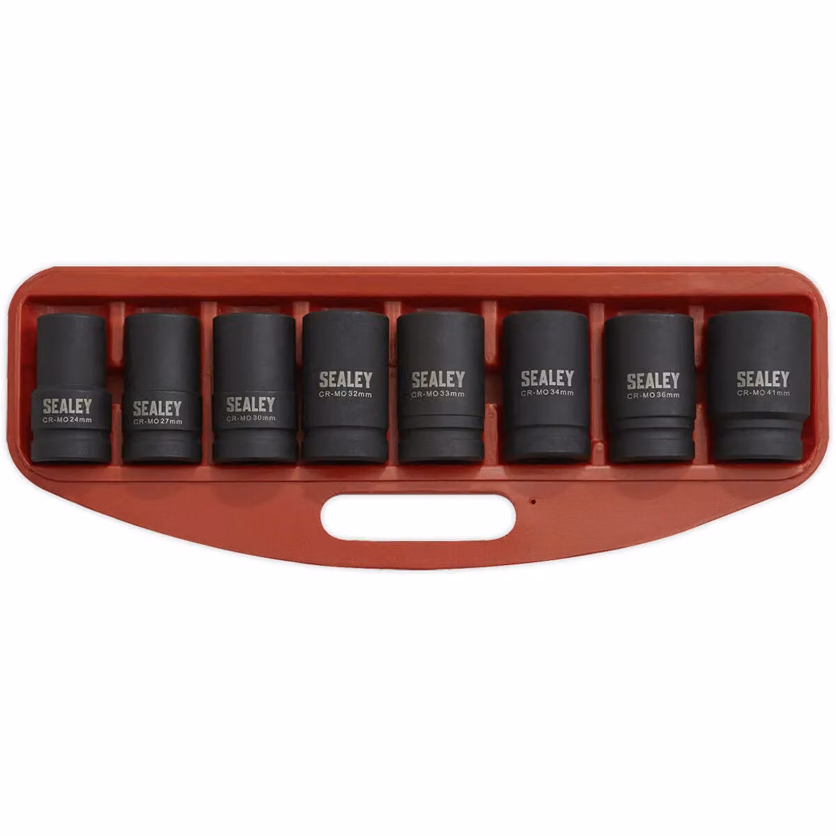 Loops 8 Piece Premium Impact Socket Set, 1 inch Sq Drive, Deep Chrome Molybdenum Sockets in Black and Multicolour – 4