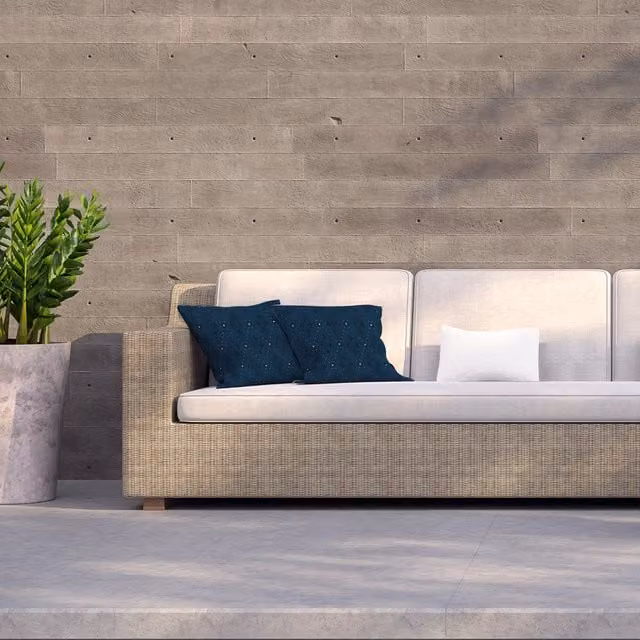 Andrew Lee Blue Striped Modern Square Outdoor Cushion, W/D/H: 60 x 60 x 60 cm