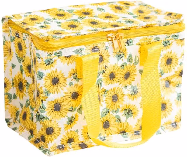 Something Different Insulated Sunflower Lunch Box in Yellow and White