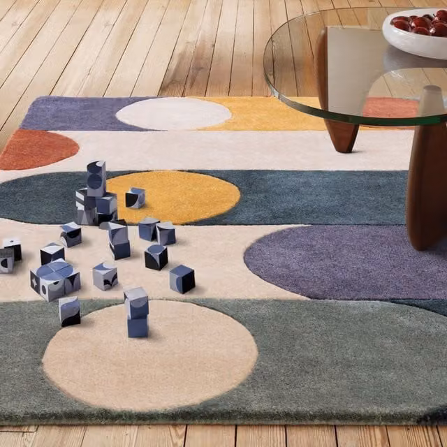 The Rug Shop UK Modern Geometric Multicolour Polyester Area Rug, W: 200 cm, D: 290 cm