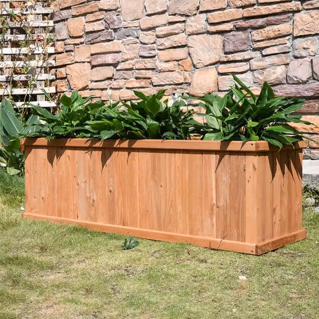 BillyOh Heather Fir Wooden Planter Tub in Brown, W/D/H: 152.4 x 152.4 x 152.4 cm