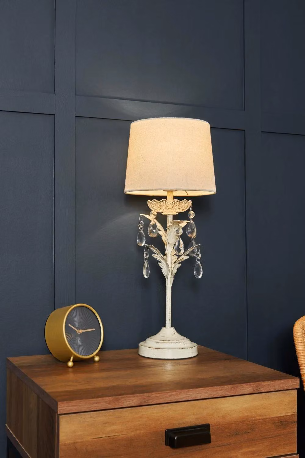 BHS Lighting Paisley Table Lamp in Beige and White – 2