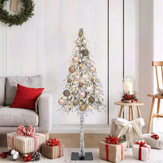 Berkfield Home White Christmas Tree with 150 LEDs, Height: 120 cm – 1
