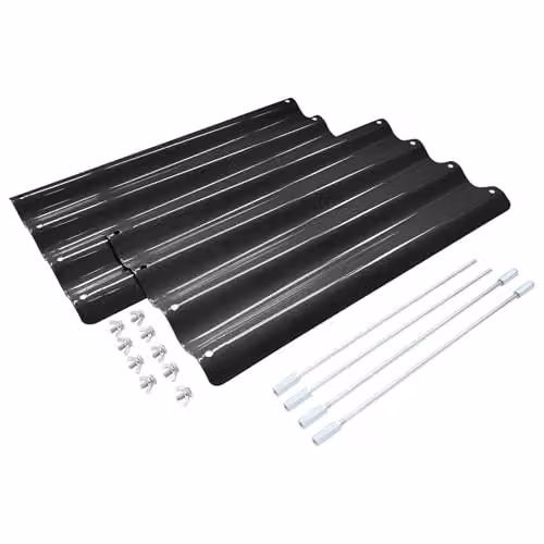 Harbour Housewares 2pc Galvanised Steel Raised Garden Bed Extension Set in Anthracite and Black – 1
