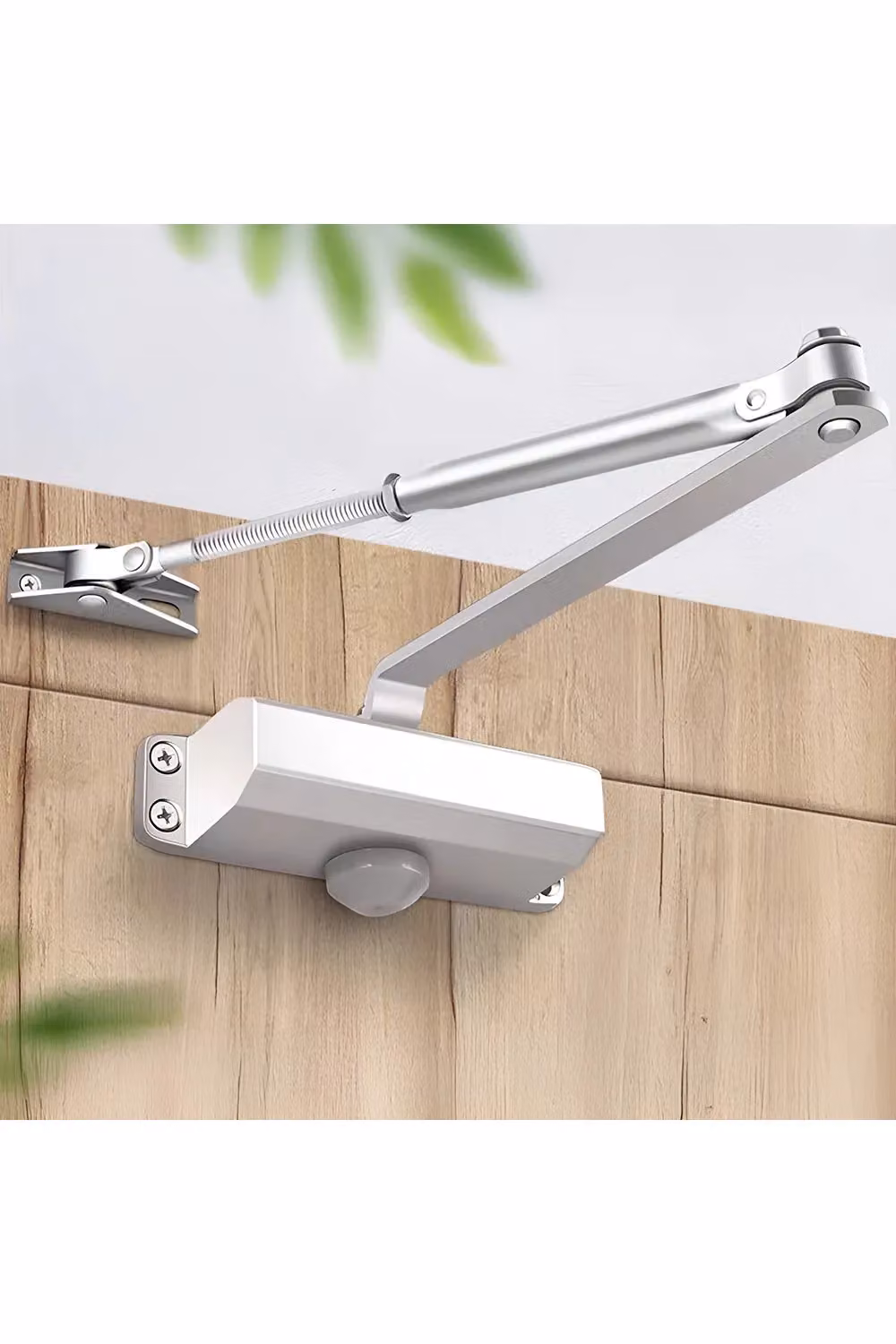 Living and Home Automatic Hydraulic Door Closer in Silver with Adjustable Speed and Power for 45-60kg Doors – 2