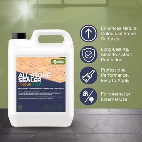 StoneCare4U All Stone Sealer Colour Boost Transparent Exterior Natural Stone Sealant, 5 l – 2