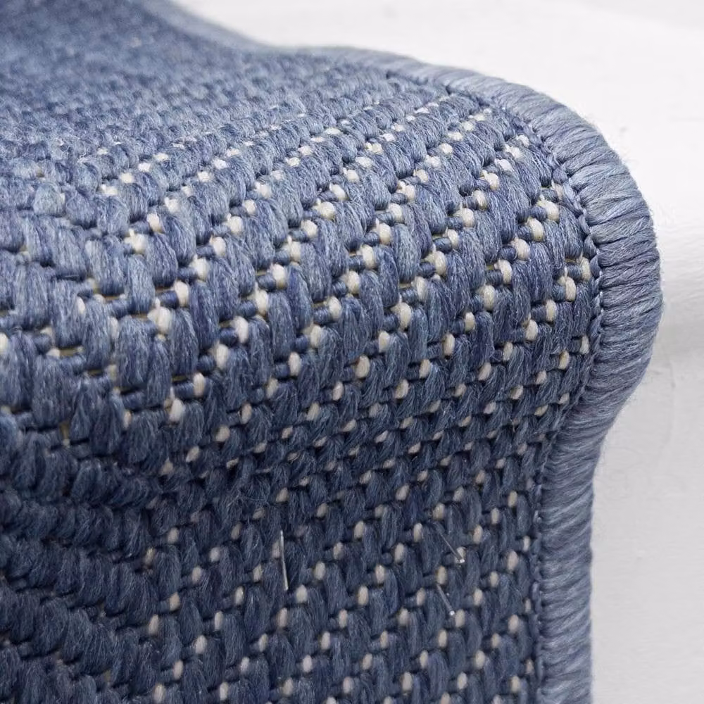 runrug Stripes Reversible Durable Stair Runner Carpet in Blue, W: 60 cm, L: 660 cm – 3