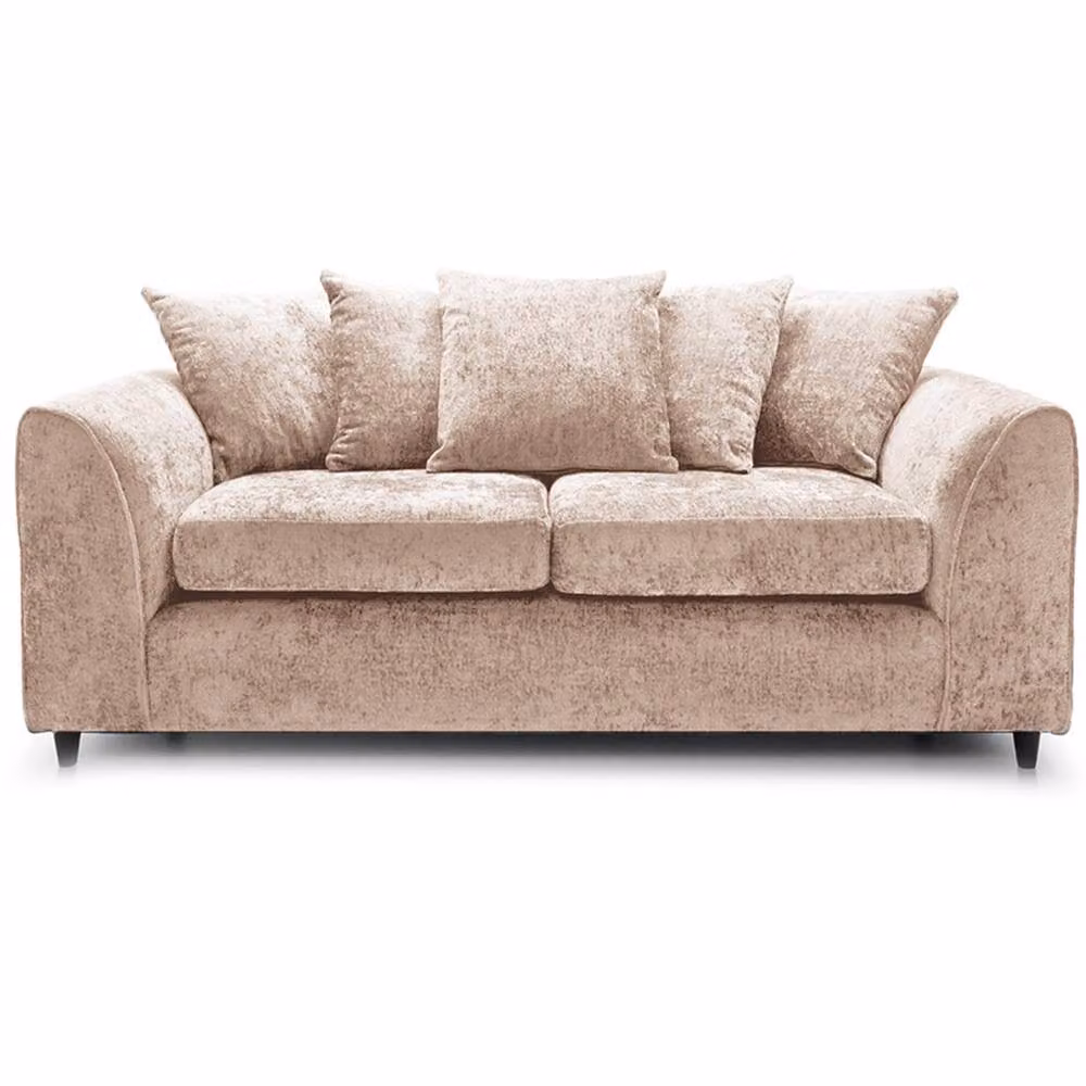 Furnishings For Less UK Monaco Chenille Fabric 3 and 2 Seater Sofa Set in Beige – 2