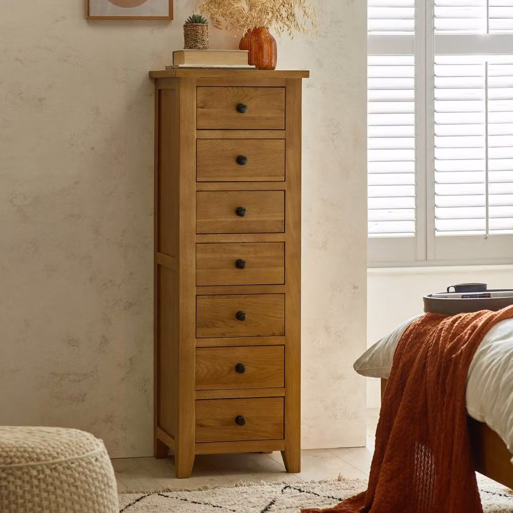 Cheshire Kingsley 7 Drawer Chest in Brown Oak – 2