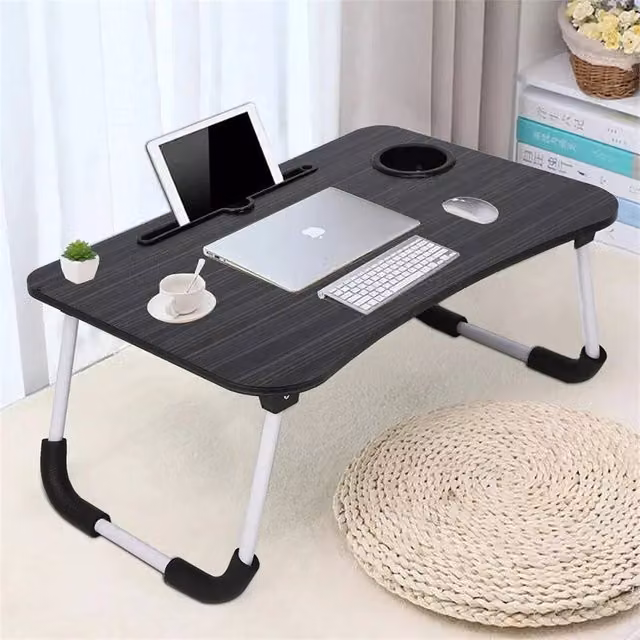 Nordara Folding Laptop Bed Tray Table Portable Lap Desk Stand in Black – 1