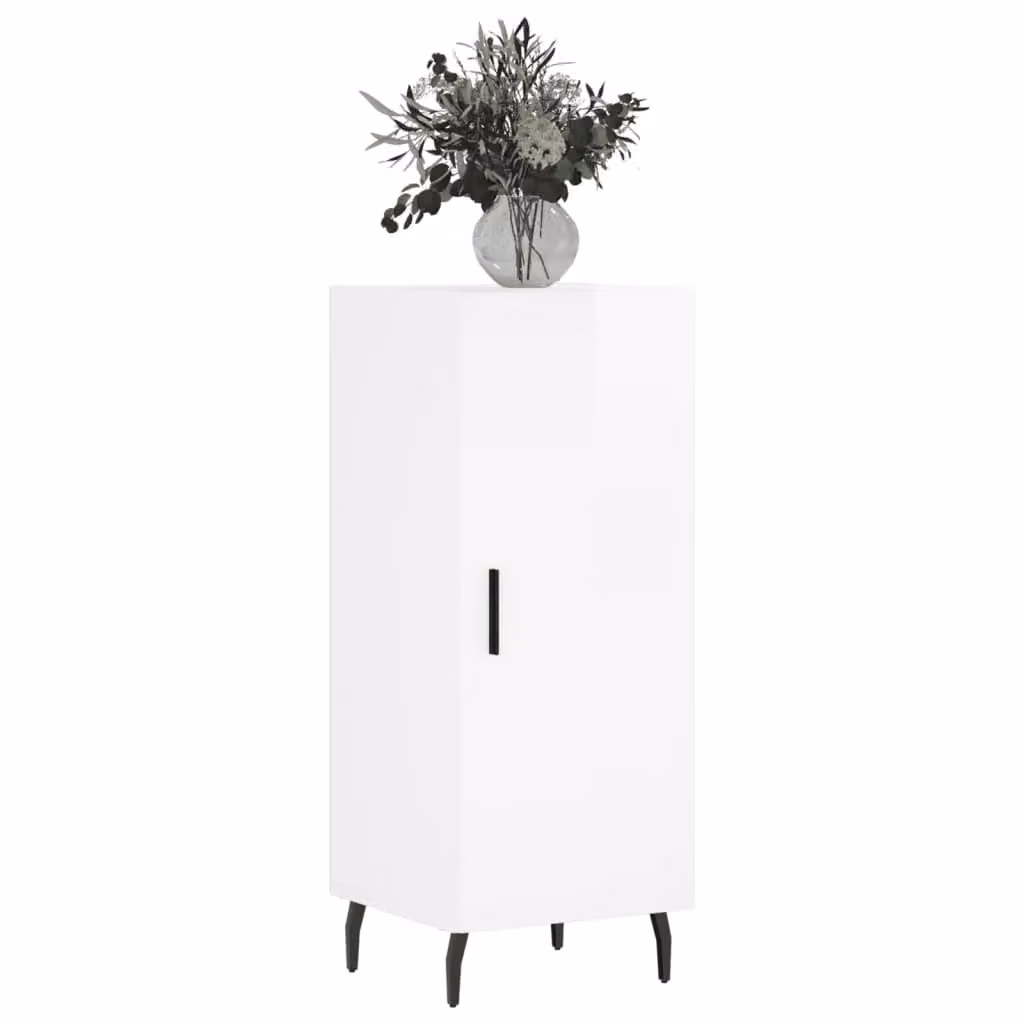 Berkfield Home Modern High Gloss White Sideboard, W/D/H: 34.5 x 34 x 90 cm – 2
