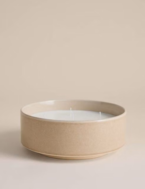 Scentiments™ Slow Morning Scented Candle in Beige and Multicolour Ceramic