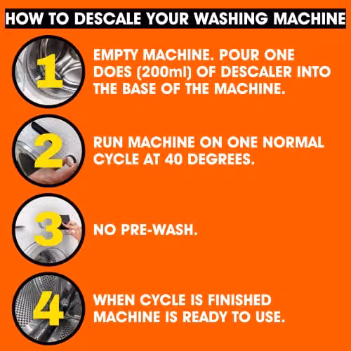 Kilrock Big W Descaler for Dishwashers and Washing Machines, 490 ml, Yellow – 5
