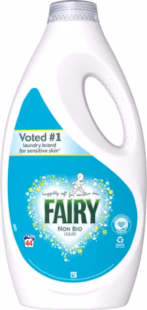 Fairy Non Bio Liquid Laundry Detergent for Sensitive Skin, Multicolour