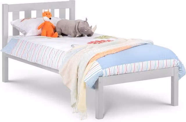 Ashfield Solid Pine Low Foot End Single Bed in Grey