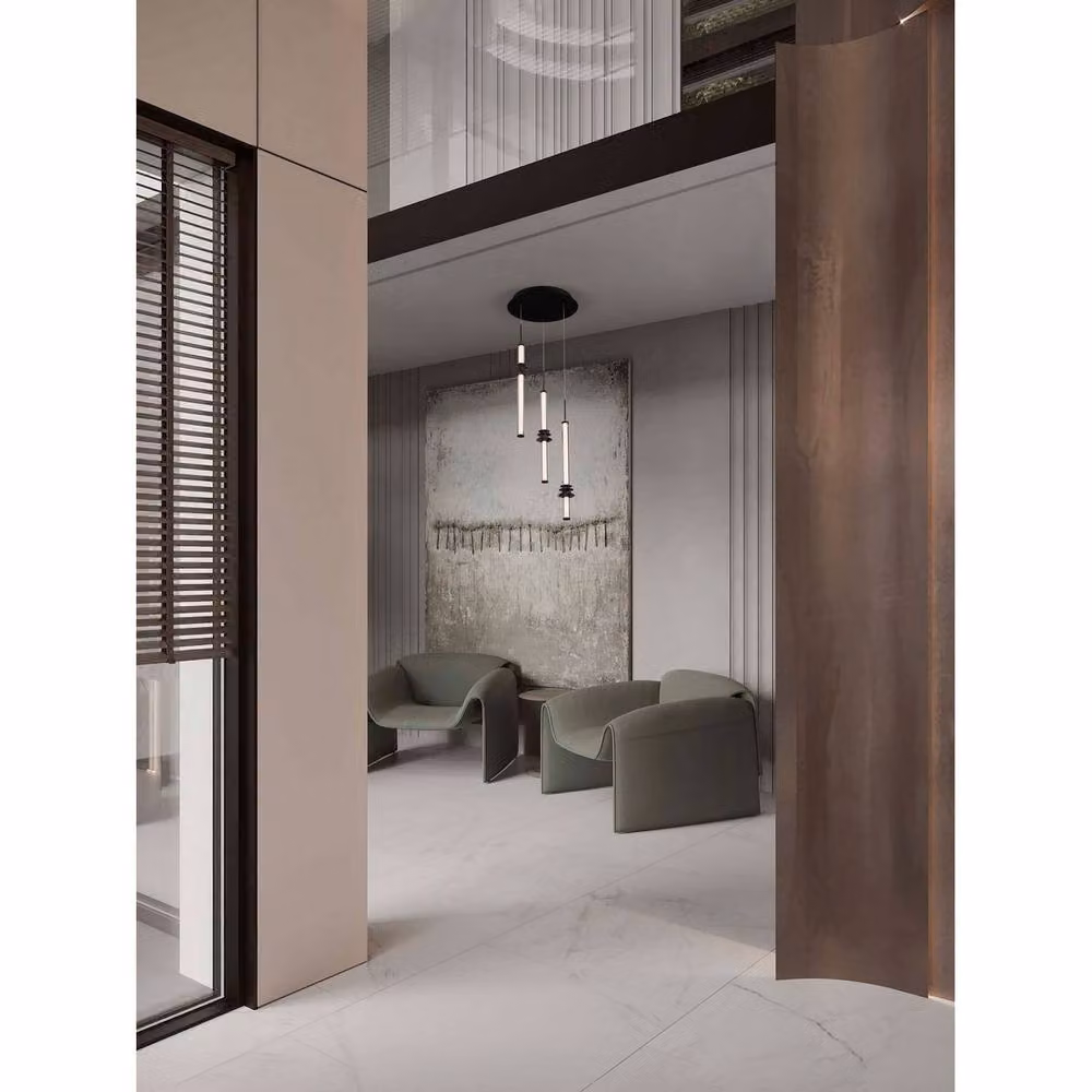 Netlighting Stalactite Cluster Pendant Light in Black, Dimmable 18W LED, 1346lm, Warm White – 2