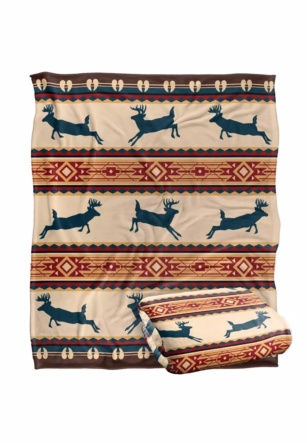 JQ Licensing Southwest Lodge Deer Silky Touch Super Soft Fleece Throw Blanket, Multicolour, W/D/H: 152 x 127 cm – 6