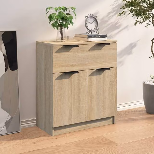 Berkfield Home Sonoma Oak Sideboard in Beige, W/D/H: 60 x 30 x 70 cm – 1