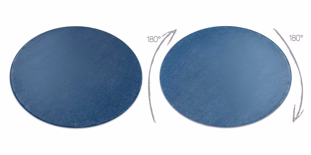 RugsX Round Seduction Blue Polyamide Rug, Diameter: 100 cm – 2