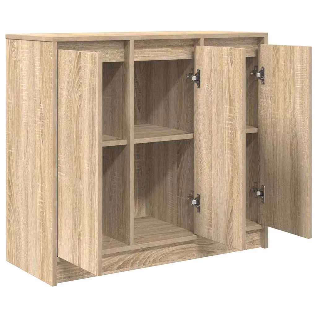 Berkfield Home Sonoma Oak Sideboard in Brown, W/D/H: 85 x 34 x 76 cm – 2