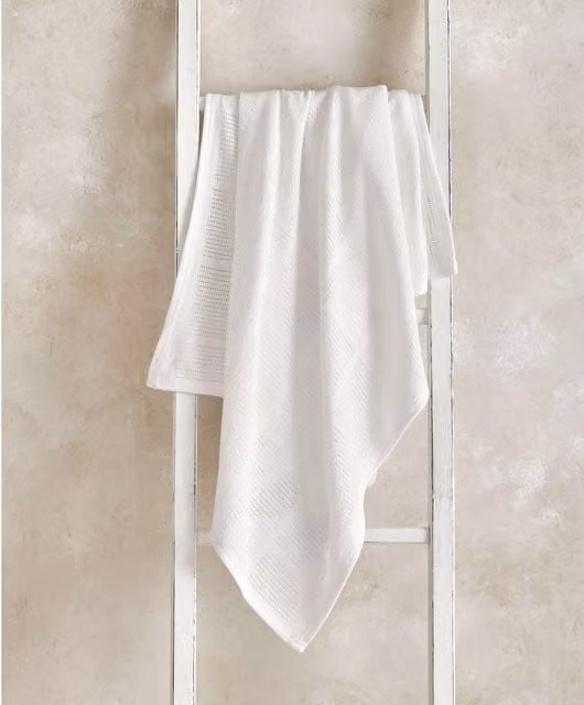 Mamas & Papas White Cellular Baby Blanket