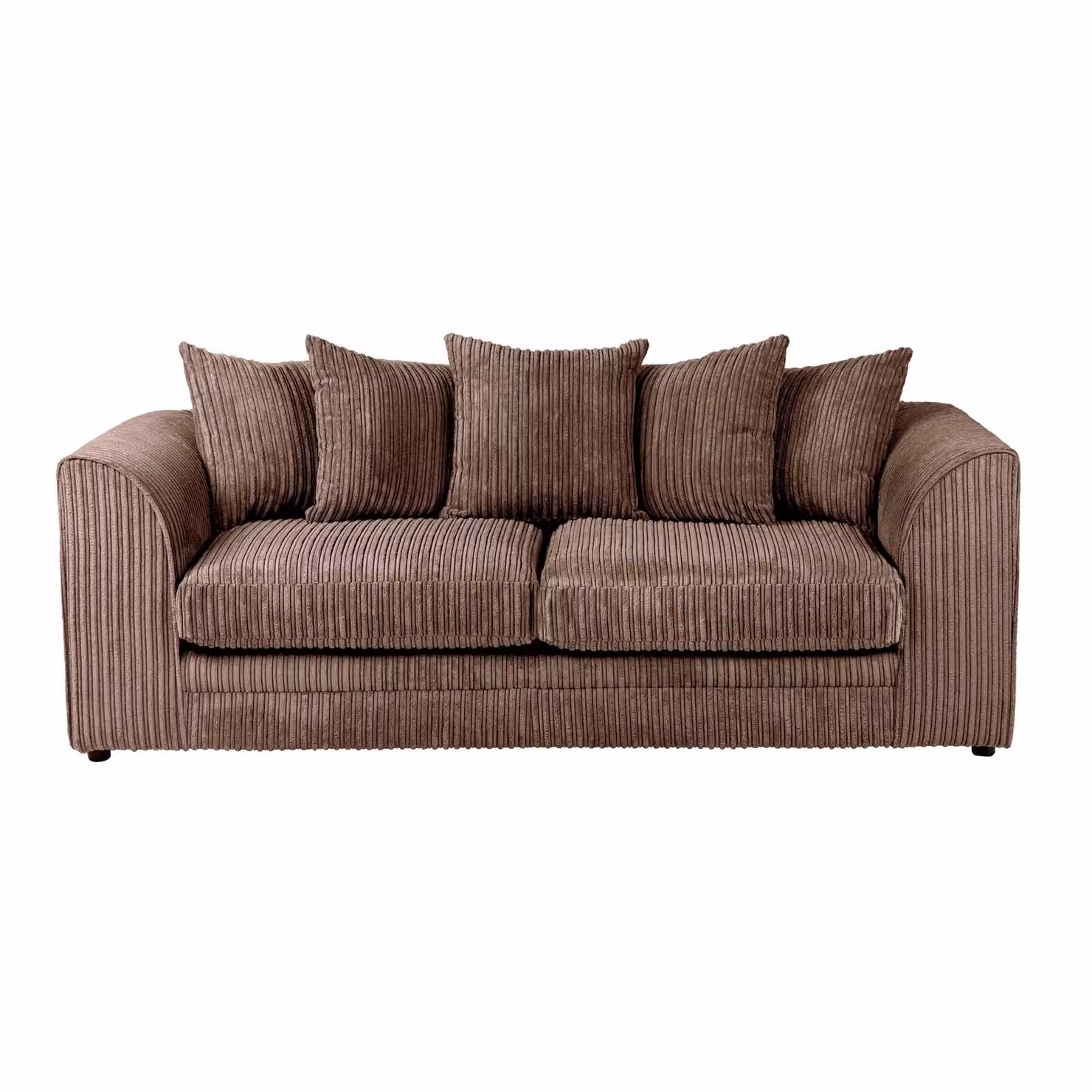 LUXURY LIFE Dylan Jumbo Cord Fabric Sofa Set in Chocolate Brown – 2