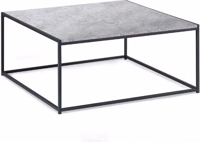 Cheshire Harstad Square Coffee Table in Concrete and Black