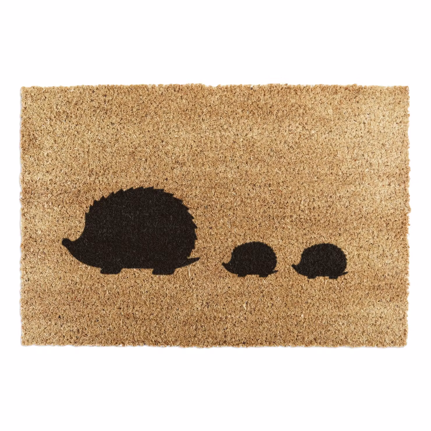 Artsy Mats Hedgehog Family Country Coir Doormat in Black, W: 90 cm, D: 60 cm – 2
