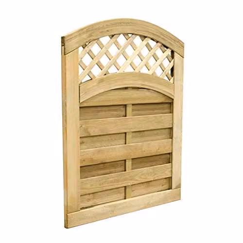 Forest Garden Europa Prague Brown Wood Gate, H: 120 cm, W: 90 cm, D: 40 cm – 1